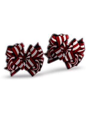 NIB : Brooke Bow Acrylic Studs - Garnet